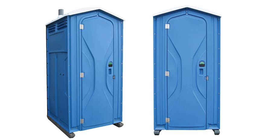 Long-term porta potty units on site in Goshen, Indiana